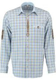 420001-3323 OS Trachten Men Long Sleeve checkered Trachten Shirt with  Embroidery in the Front and Sleeves - German Specialty Imports llc