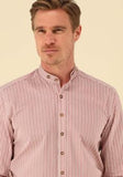 420001-2833/38  OS Men Trachten Shirt with Stand Up Collar and button down Shirt   1/1 -sleeve - German Specialty Imports llc
