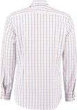 4200004-3688 OS Trachten Men Long Sleeve Red checkered Trachten Shirt with Edelweiss Embroidery in the Front and Sleeves - German Specialty Imports llc