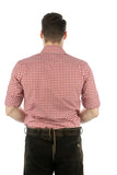 420007-2602 OS Trachten Men Long Sleeve checkered Trachten Shirt with  Embroidery in the Front and Sleeves - German Specialty Imports llc