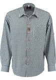 420007-2602 OS Trachten Men Long Sleeve checkered Trachten Shirt with  Embroidery in the Front and Sleeves - German Specialty Imports llc