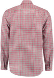 420011-3581 OS Trachten Men Long Sleeve  checkered Trachten Shirt with Embroidery and pewter design in the Front and Sleeves