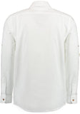 420021-1913  fitted White Cut away  collar with embroidery and bone button design OS Trachten Shirt - German Specialty Imports llc