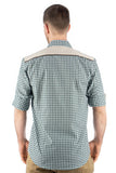 420032-2602 OS Men Trachten Shirt Regular Fitted Cut 1/1 Sleeve with  shoulder design front pocket with Bone  buttons and embroidered details in front and sleeves - German Specialty Imports llc