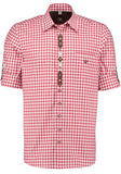 420054-2602 OS Trachten Men Long Sleeve checkered Trachten Shirt with  Embroidery in the Front and Sleeves - German Specialty Imports llc