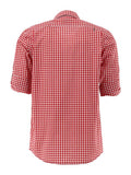420058-2602 OS Trachten Men Long Sleeve checkered Trachten Shirt with  Embroidery in the Front and Sleeves - German Specialty Imports llc
