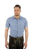 For preorder ONLY 241000 - 3052  OS Trachten Men Trachten Shirt Short Sleeve, slim Fit - German Specialty Imports llc