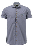 421000-4334  Men Trachten Shirt 1/1 Sleeve, Regular Fit with Embroidery in the front