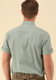 421000-4334  Men Trachten Shirt 1/1 Sleeve, Regular Fit with Embroidery in the front