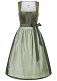 Kathi Spieth & Wensky  Dirndl with 70 cm skirt in oliv, red  andblue