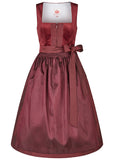 Kathi Spieth & Wensky  Dirndl with 70 cm skirt in oliv, red  andblue