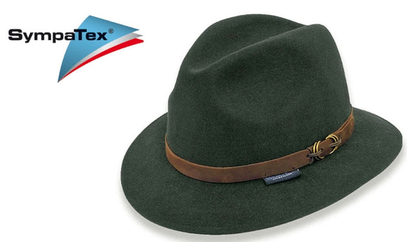 1113-1/453 Sympatex Faustmann WOOL HAT with Leather Band - German Specialty Imports llc