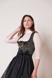 Lea  2 pc Festive Krueger Collection Dirndl  Top with Charivari at neckline - German Specialty Imports llc