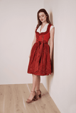 Nescha Festive Krueger Collection Dirndl  Red  60 cm or 23.622" and 27.559"or  70 cm - German Specialty Imports llc