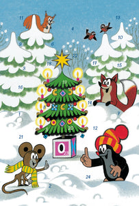 22236-12316 Glitter Advent Calendar Card with Envelope  Little Mole with his friends