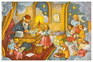 22228-12490Advents Calendar Card with Envelope Busy Angels