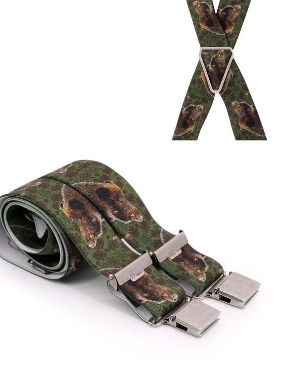 5632 Luise Hunting Design Elastic Suspenders - German Specialty Imports llc