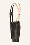 Werno Krueger  Men Lederhosen Leather Pants with suspenders