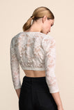 214070-0-0002Krueger Inaara Elegant Festive Lace Dirndl Blouse  with 3/4 sleeves Ecru