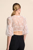 Annelotte Krueger Collection sheer floral lace Dirndl blouse