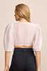 Mele Krueger Dirndl Blouse  with 1/2 length  sleeves Ecru