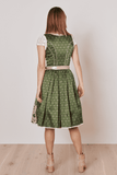 Krueger   Dirndl Melike, dark green   60 cm skirt length - German Specialty Imports llc
