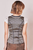 Item No. 415367-2-0008 Isi  Krueger  Trachten Mieder / Corsette / Corsage  Top  Zipper with lacing - German Specialty Imports llc