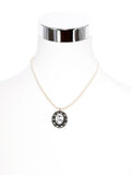 Luise Steiner Collier Anika-PK  Vintage Medallion Pearl Necklace 40 cm