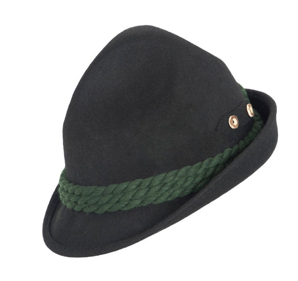 1600 -1520 Faustmann Bavarian Dreispitz PREMIUM Hut Three Corner Hat Premium 4 Ropes with 2 Button  loop  without earflaps Made in Germany