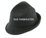 1600 1690A  Faustmann Bavarian Dreispitz Hut  Three Corner Hat with rope and  Edelweiss/Leather pin - German Specialty Imports llc