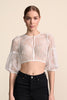 Annelotte Krueger Collection sheer floral lace Dirndl blouse
