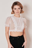 316067-000 Kelly Krueger Lace Dirndl Blouse white - German Specialty Imports llc