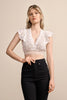 Saralena Krueger Dirndl Lace Blouse, V-neck, Ecru