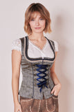 Item No. 415367-2-0008 Isi  Krueger  Trachten Mieder / Corsette / Corsage  Top  Zipper with lacing - German Specialty Imports llc