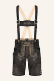 Werno Krueger  Men Lederhosen Leather Pants with suspenders