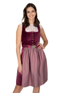 6009 Fuchs Dirndl Dress Velvet skirt length 65 cm - German Specialty Imports llc