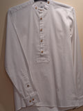 261 1208 Hammerschmid Trachtenhemd Men Trachten Shirt with green neck and cuff lining with Standup collar