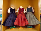 2626034 Children Girl  Hammerschmid Trachten Girl Dirndl Dress Blausee 3 pc set