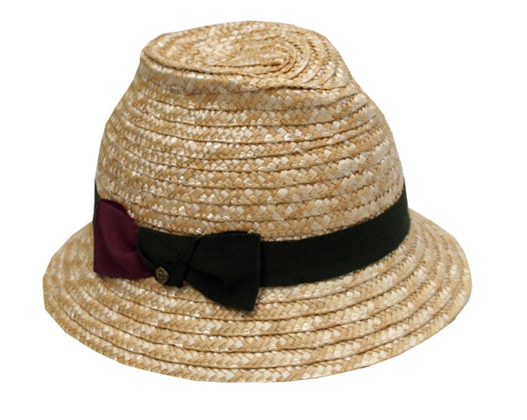 265STROH-F Natur Rim Braided Straw Bortenstroh  Hat With Ribbon - German Specialty Imports llc