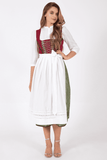 Cannstatt Beautiful 3  pc Traditional  Festive Krueger  Collection Dirndl with 85 cm/ 33.5" long skirt with 2 aprons - German Specialty Imports llc