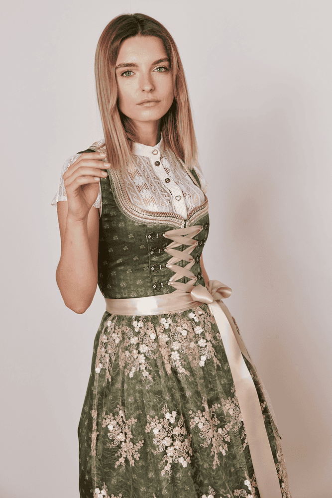 green dirndl dress Vibrant Oktoberfest Dirndl Dress Set