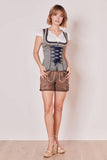 Item No. 415367-2-0008 Isi  Krueger  Trachten Mieder / Corsette / Corsage  Top  Zipper with lacing - German Specialty Imports llc