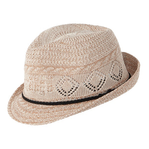 Traditional  Trachten Trilby  Summer Hat /  by Faustmann with beautiful band with braide leather band - German Specialty Imports llc