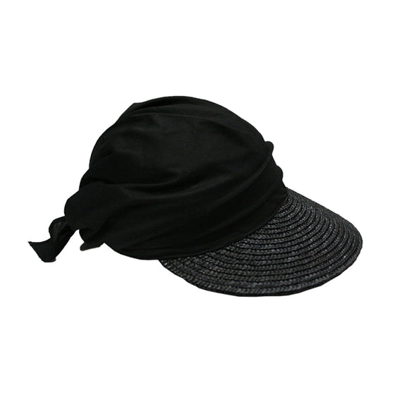 39045 Women  Hat  Straw hat visor with Cotton