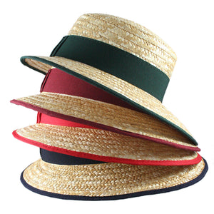 39065/0 Natur Rim Braided Straw Bortenstroh  Hat With Ribbon in different colors