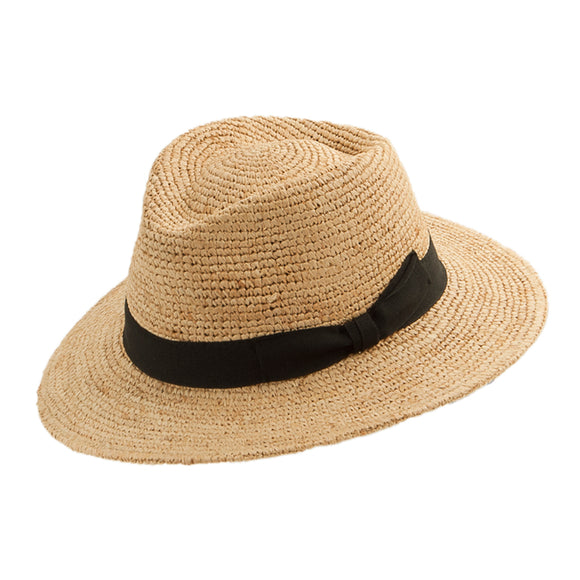 41016 Traditional Straw Hat / Raffia Crochet   by Faustmann Handcrafted in Italy - German Specialty Imports llc