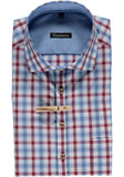 420000-4036 OS Trachten Blue / Red and White md green / blue and white Checkered Men Trachten Shirt - German Specialty Imports llc