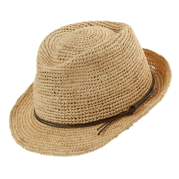 42582 Traditional Trilby Straw Hat / Raffia  by Faustmann - German Specialty Imports llc