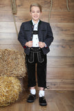 55809 Isar Trachten Children Trachten Knee length Leather Pants "Kniebund Lederhosen"  with Bone Buttons  in different colors