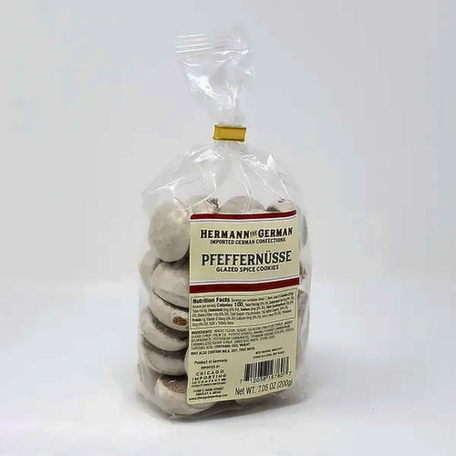 11188 Hermann the German Glazed   Pfeffernuesse Iced Gingerbread cookies Bag  7. oz - German Specialty Imports llc